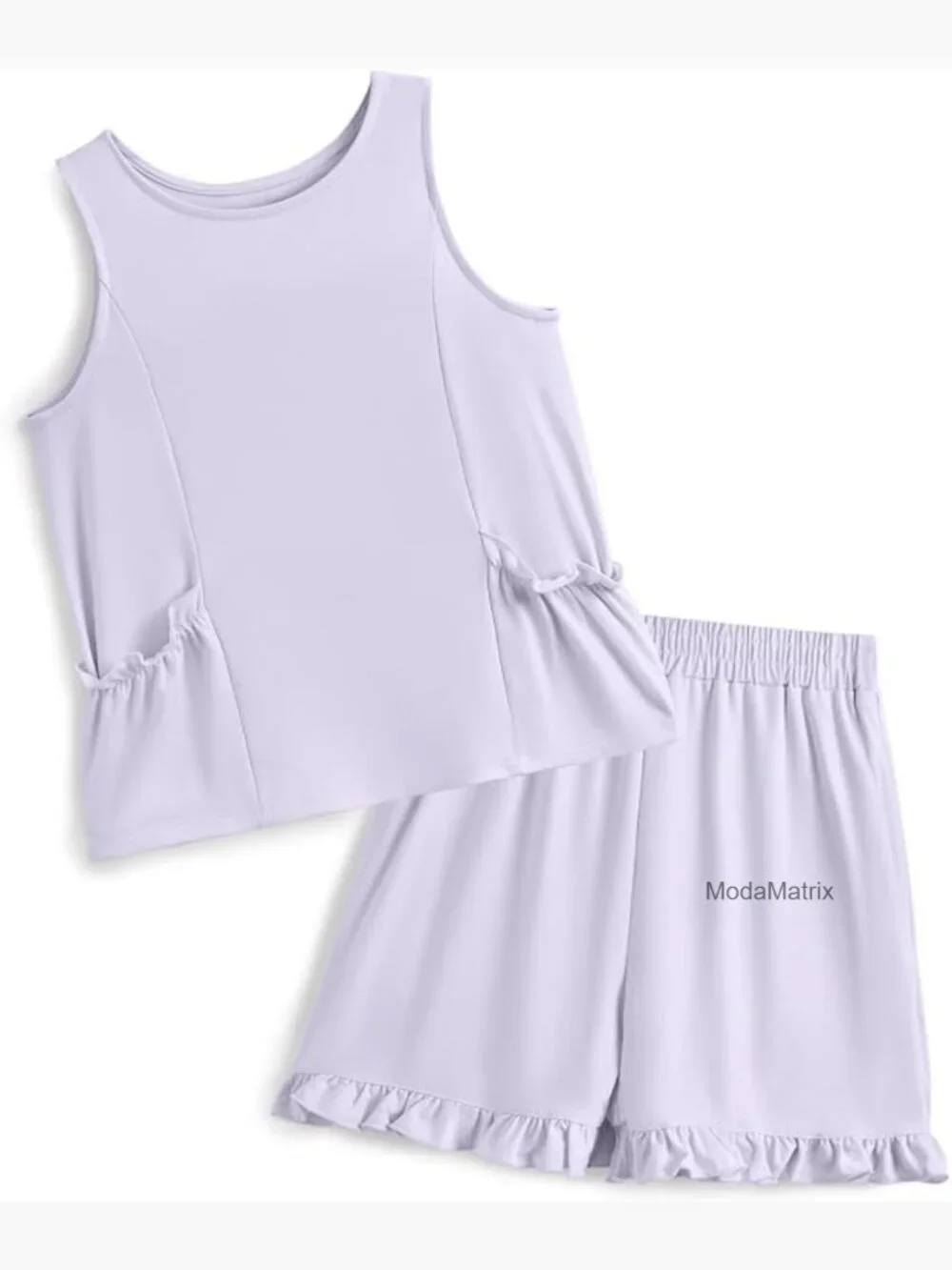 Girls 2 Piece Summer Set Short Sleeve Top Baggy Shorts with Pockets Outfit